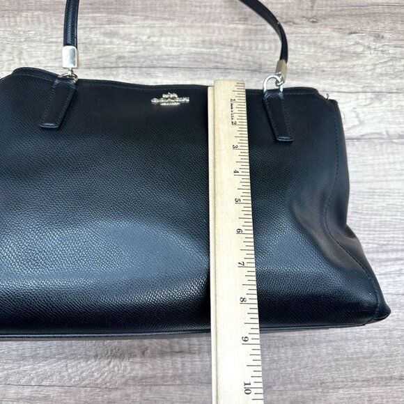 Coach Shoulder Crossbody Bag Womens Black Leather Inner Pockets Removal Straps - Picture 10 of 16